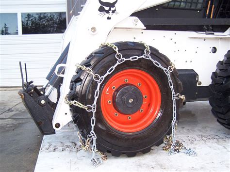 snow chains for bobcat skid steer|Snow Chains for Skid Steer Loaders .